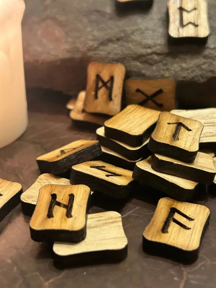 Набор скандинавских рун, дуб (в комплекте мешочек) 3