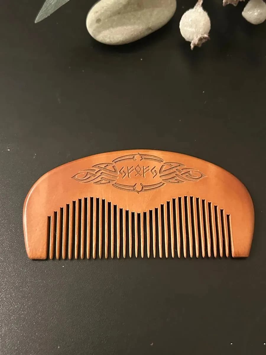Расческа руническая "Денежное дерево", персиковое дерево, 3
