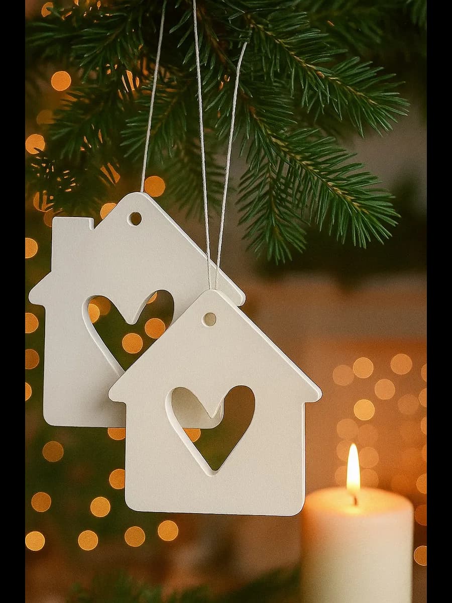 Набор фигурок из гипса Домики