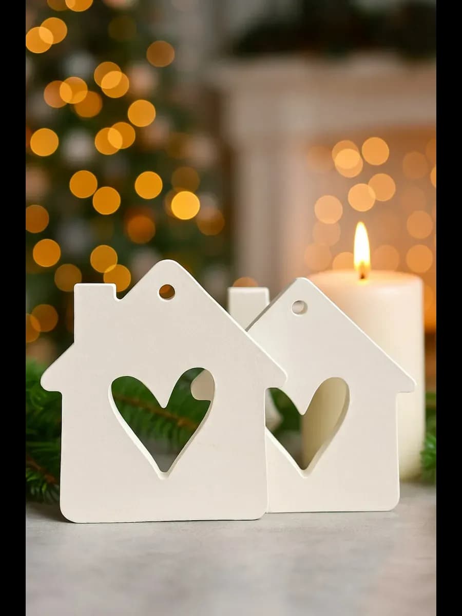 Набор фигурок из гипса Домики 3