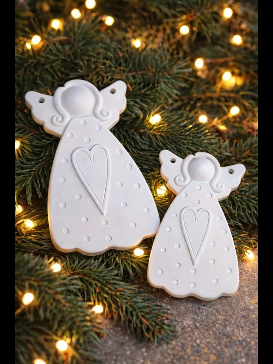 Набор фигурок ангелов гипсовых