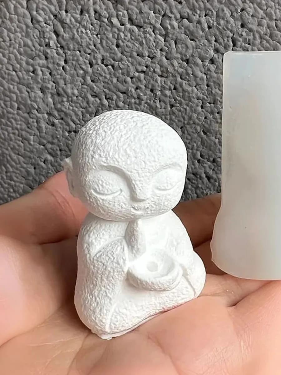 Набор подсвечник и подставка под благовония Монахи 3