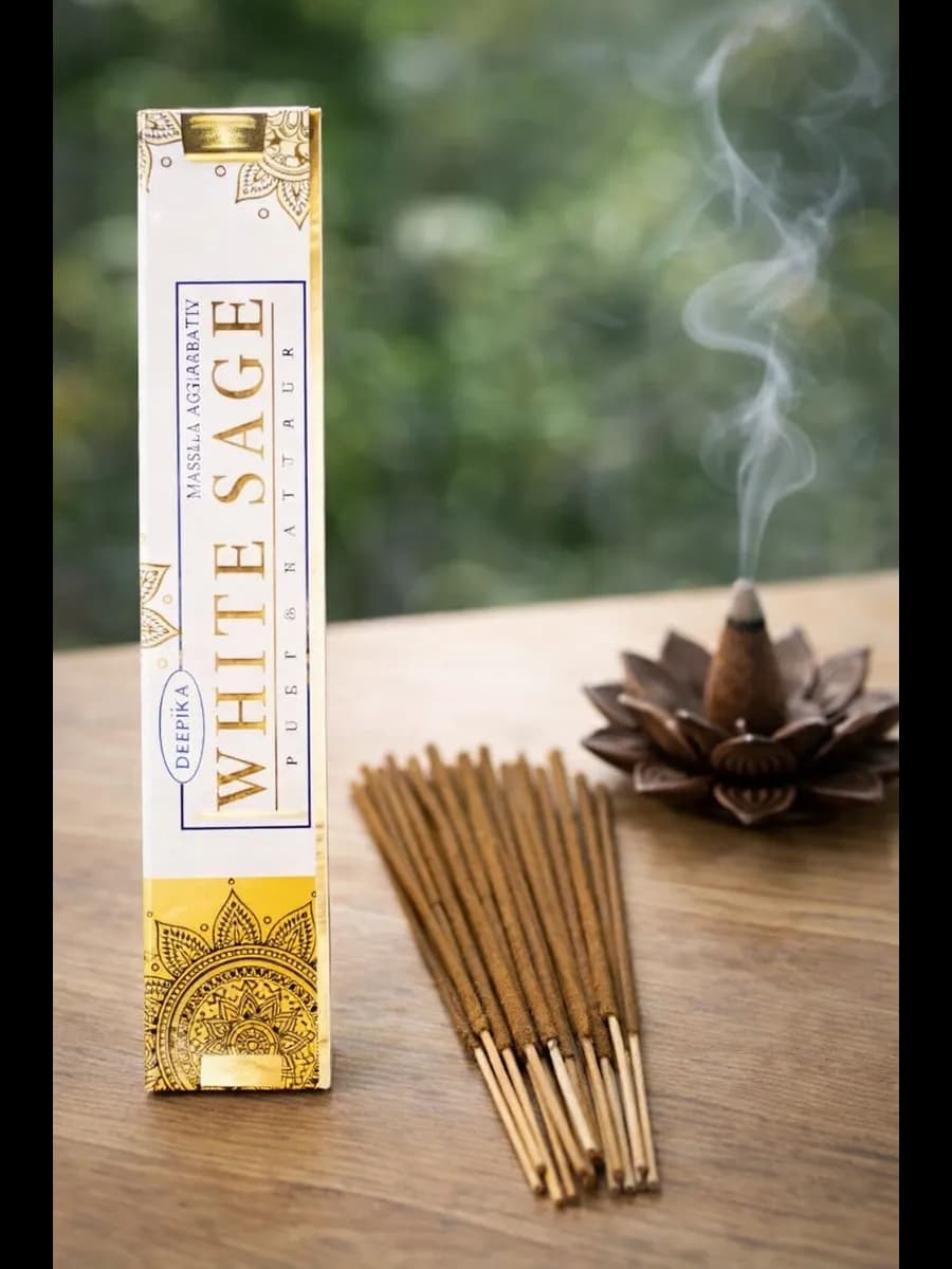 Благовония индийские Deepika White sage Белый шалфей