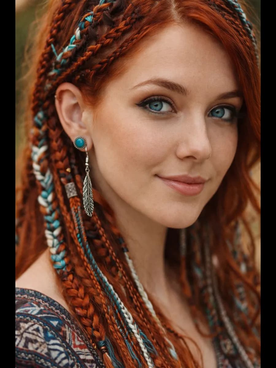 Серьги в стиле бохо комплект 6 пар 2