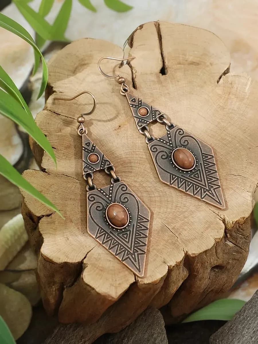 Этно серьги в стиле бохо