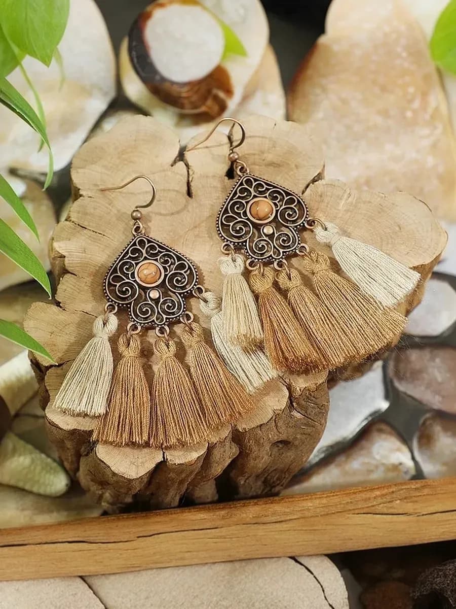 Этно серьги в стиле бохо