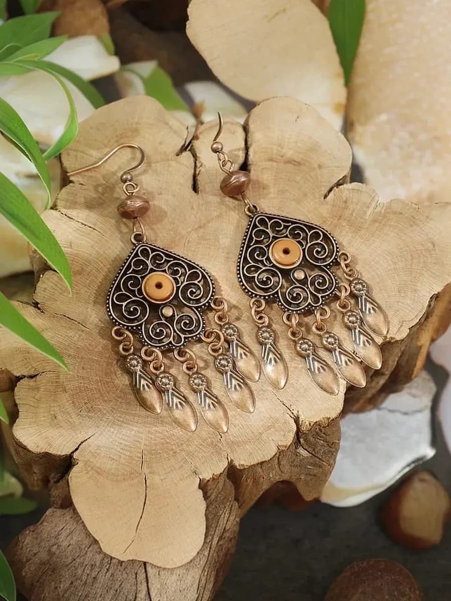 Этно серьги в стиле бохо