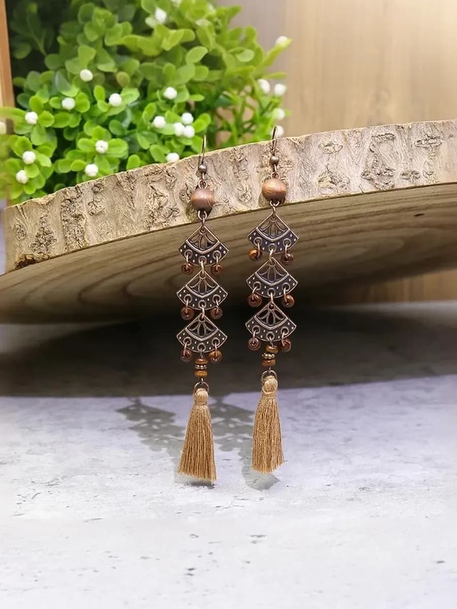 Этно серьги в стиле бохо