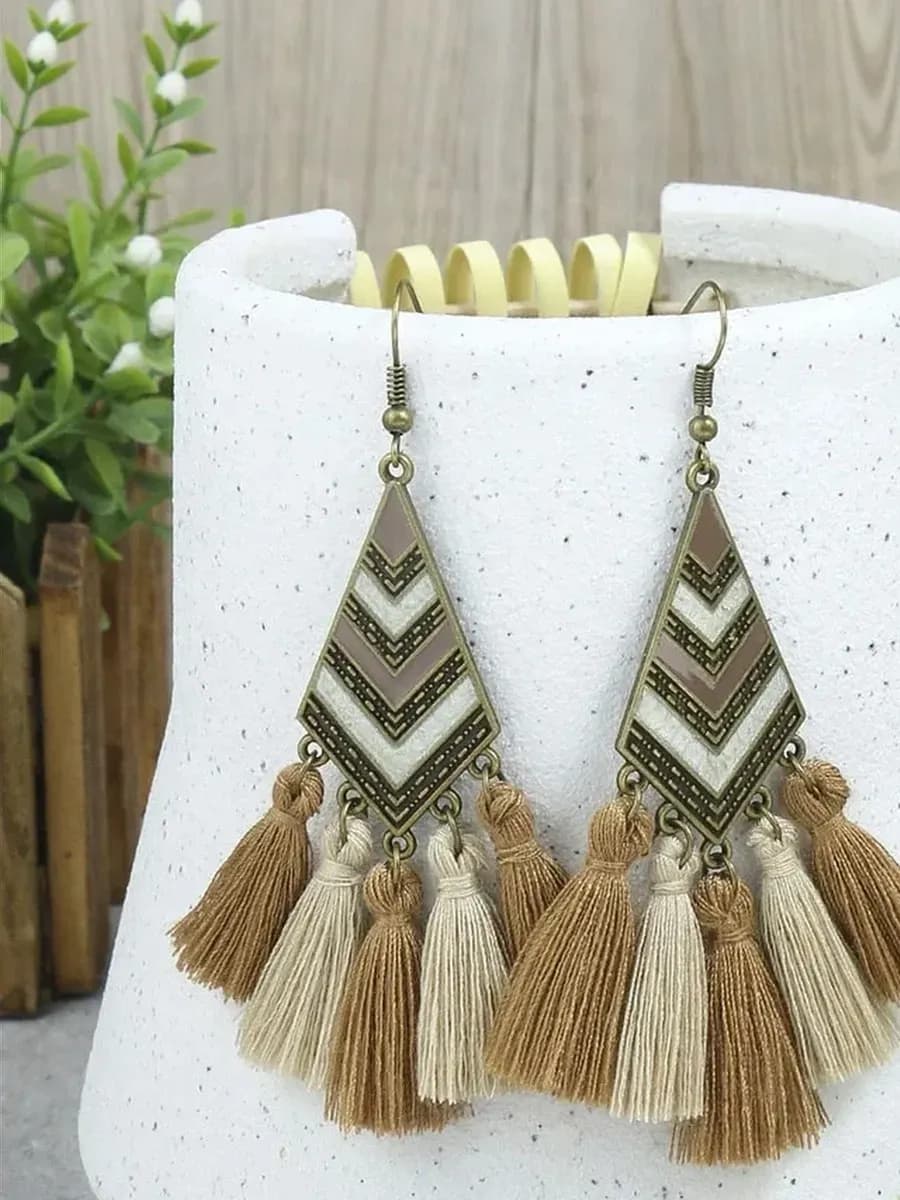 Этно серьги в стиле бохо