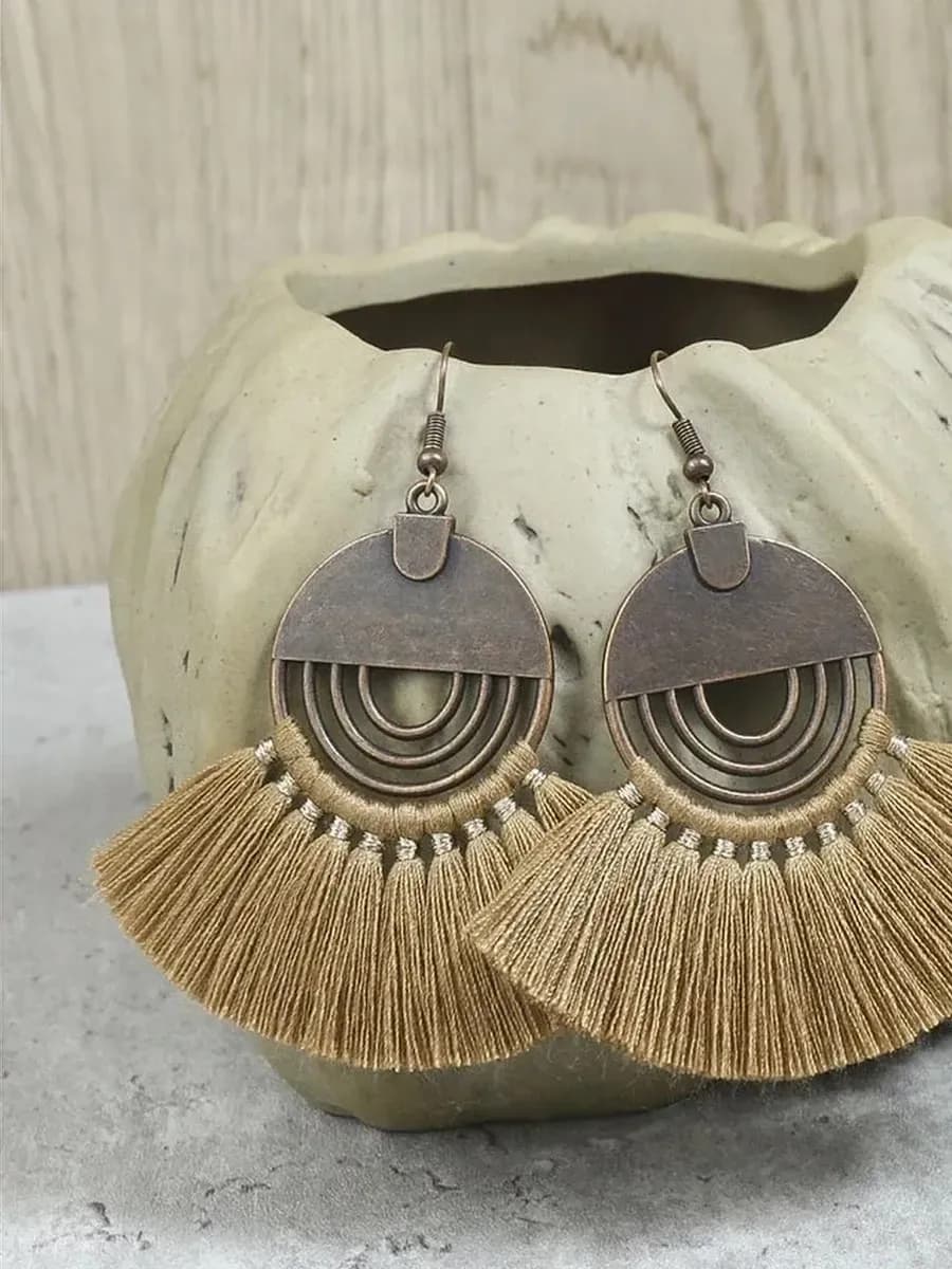 Этно серьги в стиле бохо