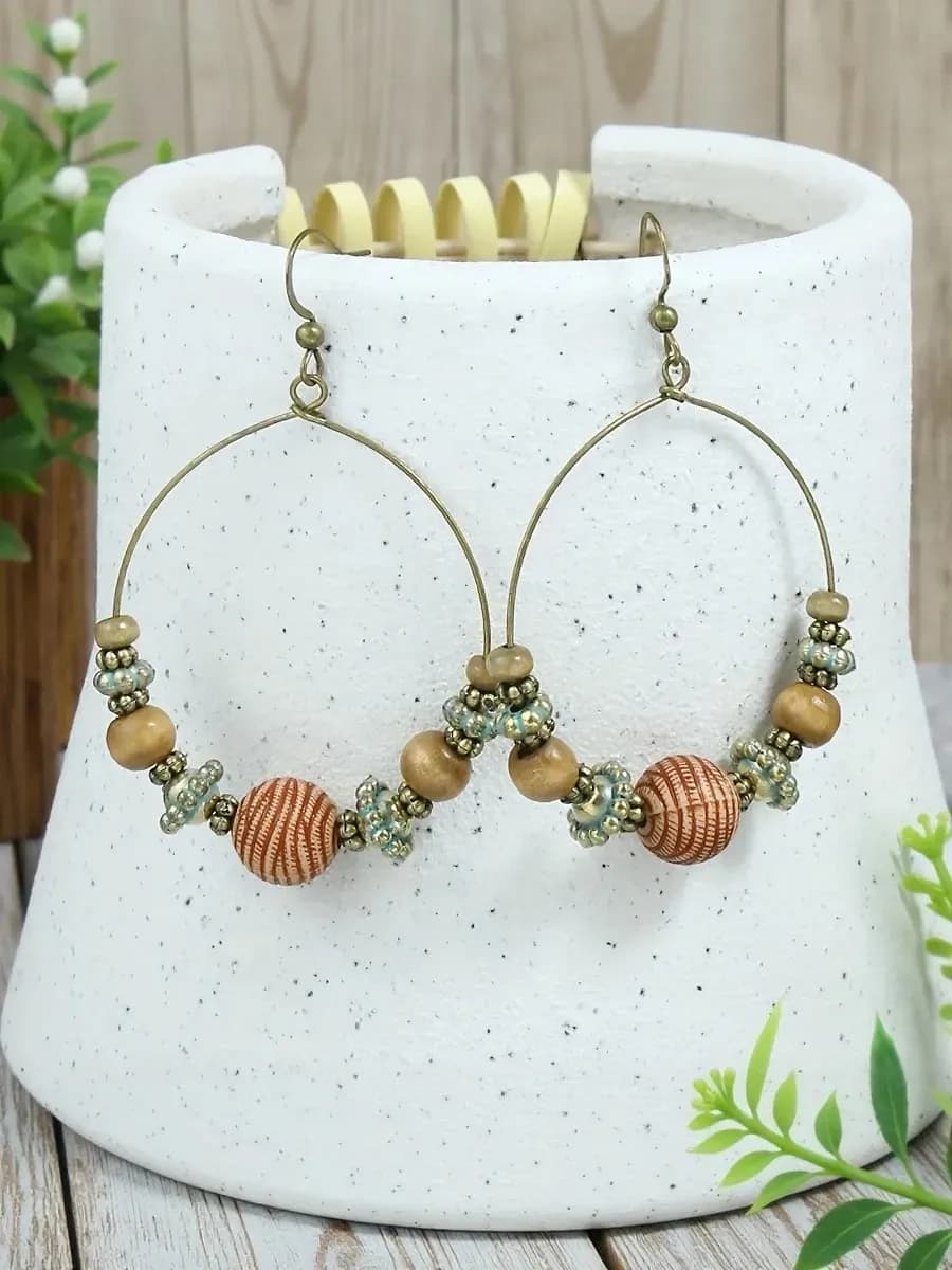 Этно серьги в стиле бохо