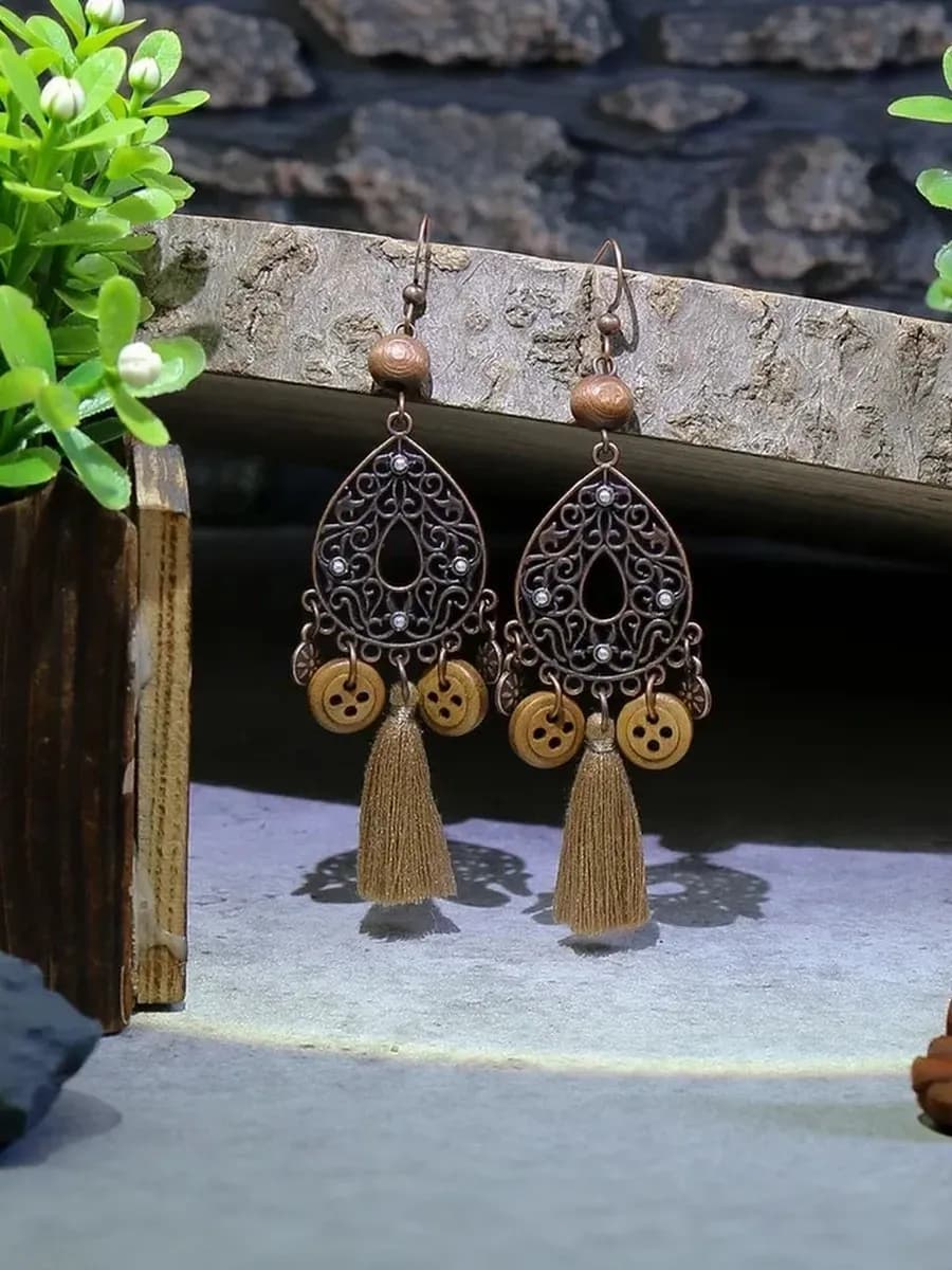 Этно серьги в стиле бохо