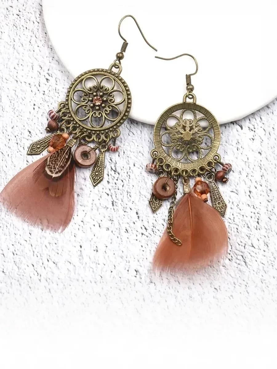 Этно серьги в стиле бохо