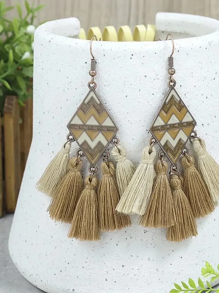 Этно серьги в стиле бохо