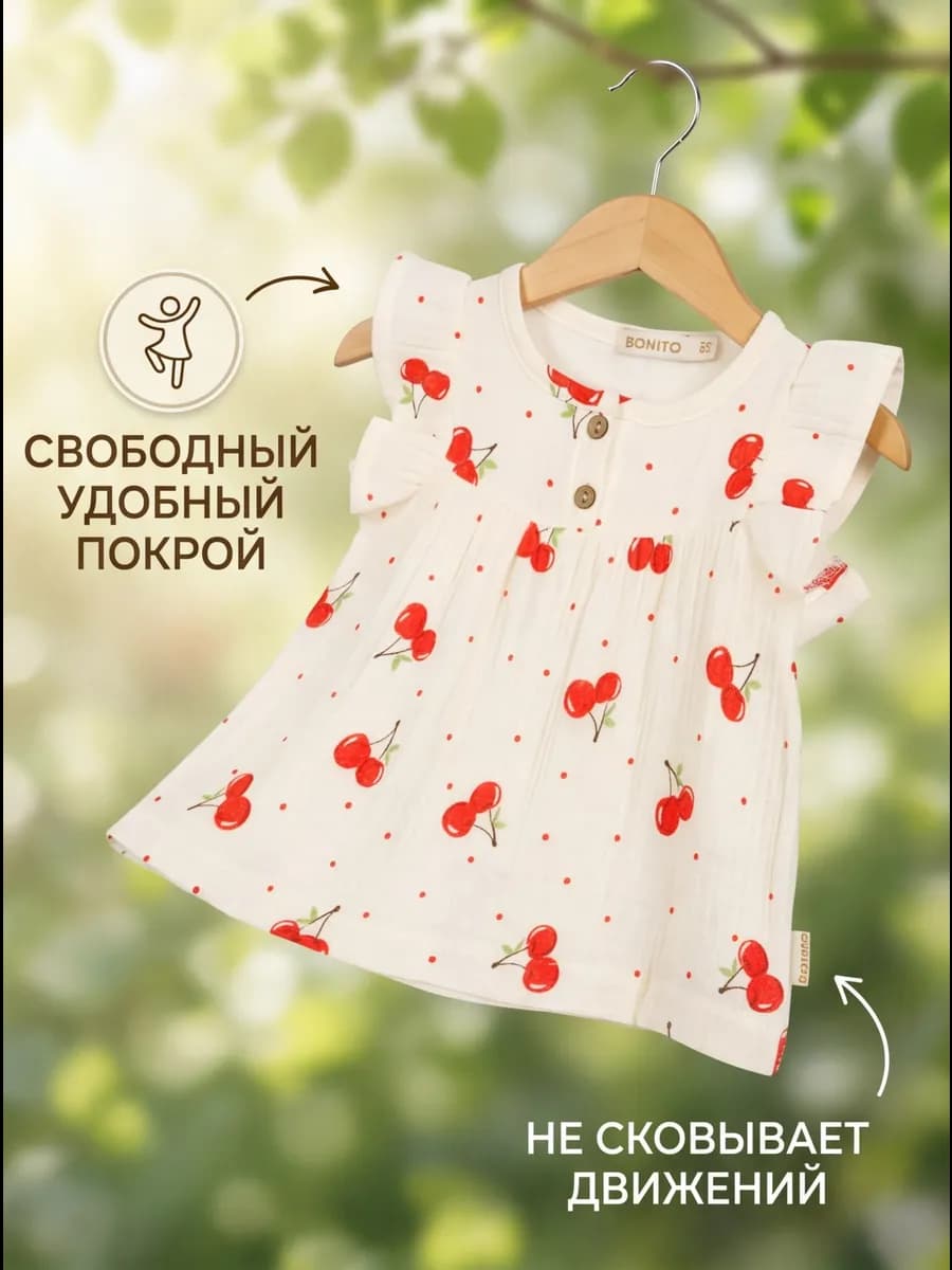 Платье муслиновое (маломерит) * 74 2