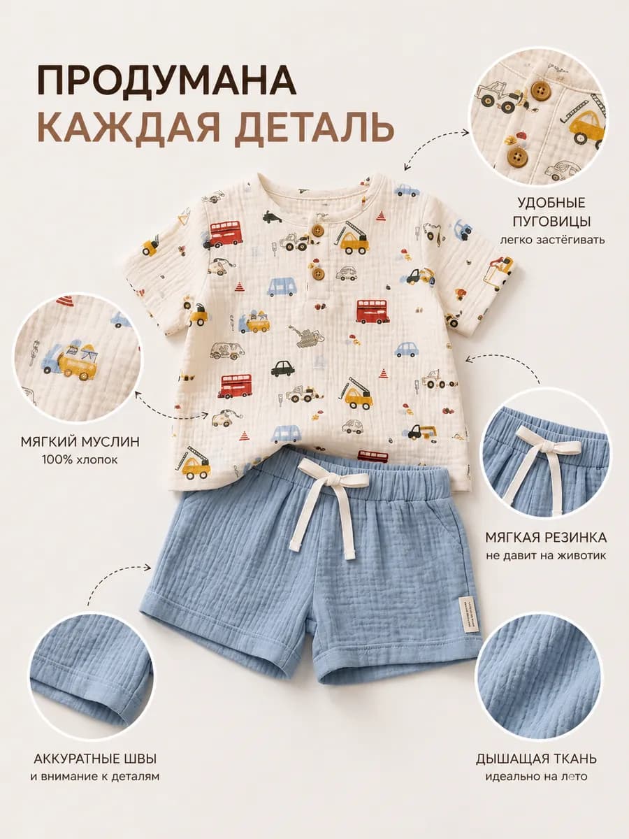 Костюм муслиновый детский * 92 2