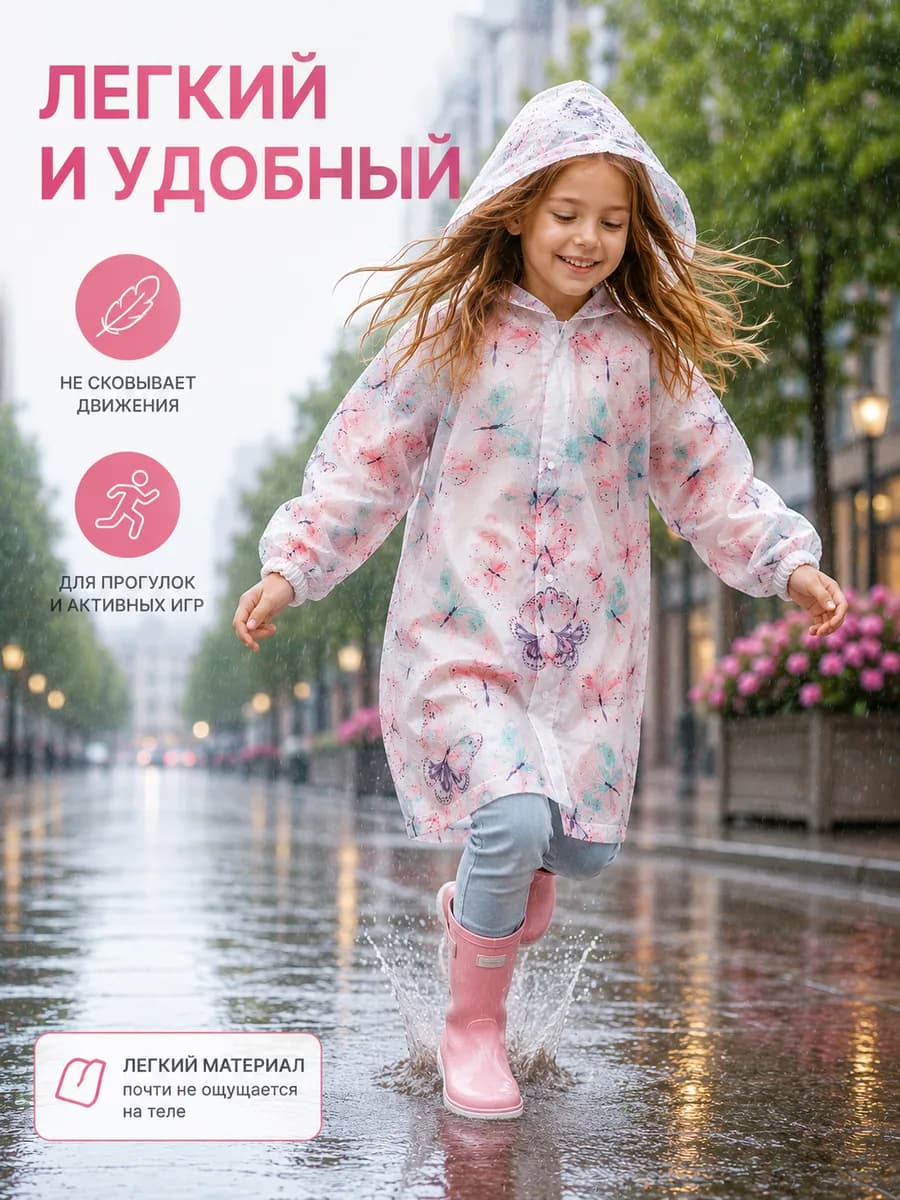 Дождевик детский * 120-155 2